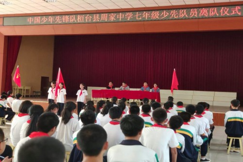 果里镇周家中学(周家中学举行2017级少先队员离队仪式)2.jpg