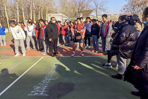 桓台县实验学校举行2021年初中体育学业水平考试